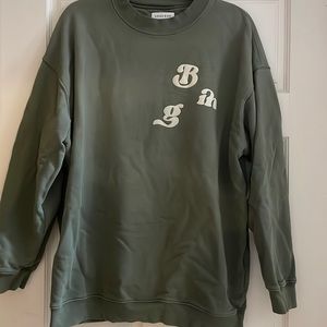 Anine Bing Forest Green Logo Sweatshirt